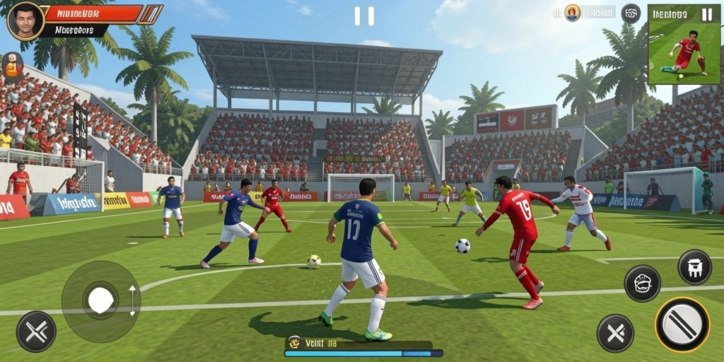 Screenshot gameplay yang intens dan menegangkan.